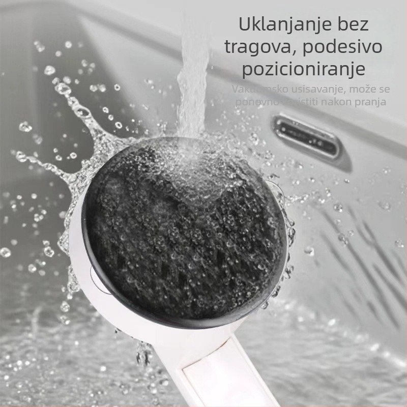 Rukohvat s usisnim držačem za unutarnja vrata – bez bušenja, za staklena vrata, ormariće i kupaonske prostore; ABS, elektroplatinirani završetak; model WJ2024022001