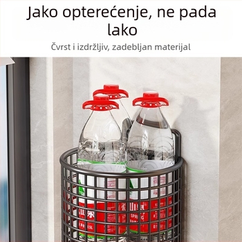 Zidna višenamjenska kuhinjska polica za đumbir, češnjak i začine – bez bušenja