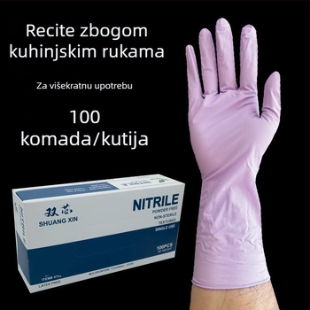 Nitrilne jednokratne rukavice za pranje suđa, produžene, ultra-tanke i izdržljive, kvalitete hrane, vodootporne i protuklizne
