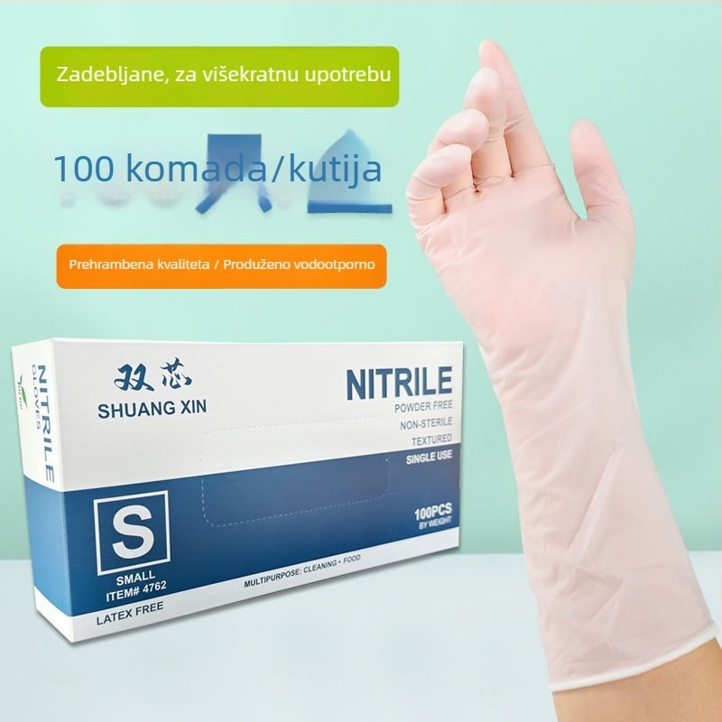Nitrilne jednokratne rukavice za pranje suđa, produžene, ultra-tanke i izdržljive, kvalitete hrane, vodootporne i protuklizne