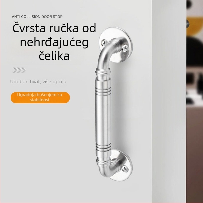 Drška za drvena vrata od nehrđajućeg čelika s antik brončanim premazom, površinski montirana, za dvokrilna vrata spavaće sobe, moderni minimalistički dizajn