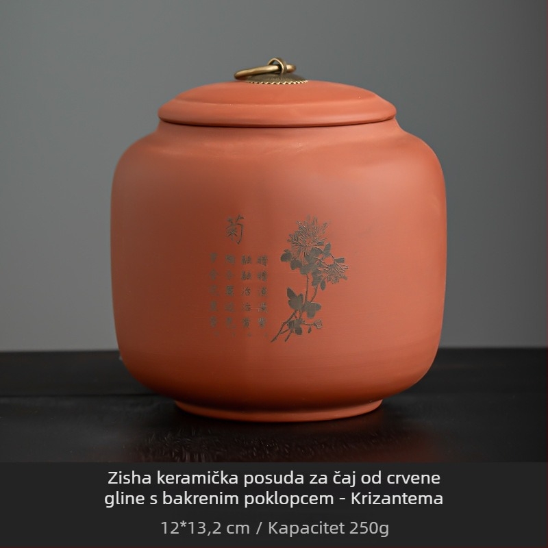 Velika zatvorena posuda za skladištenje Pu'er čaja, keramička posuda za čaj za kućnu upotrebu, prazna posuda