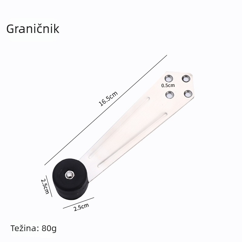 Nerđajući čelični gornji limiter vrata s 90° kutem, gumeni amortizer, tiho skriveni vrata stopper, za lijeva i desna vrata