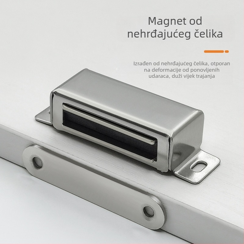 Nehrđajući čelik magnetni držač za ormarske vrata sa staklenim vratima, snažan magnet, namještaj hardver