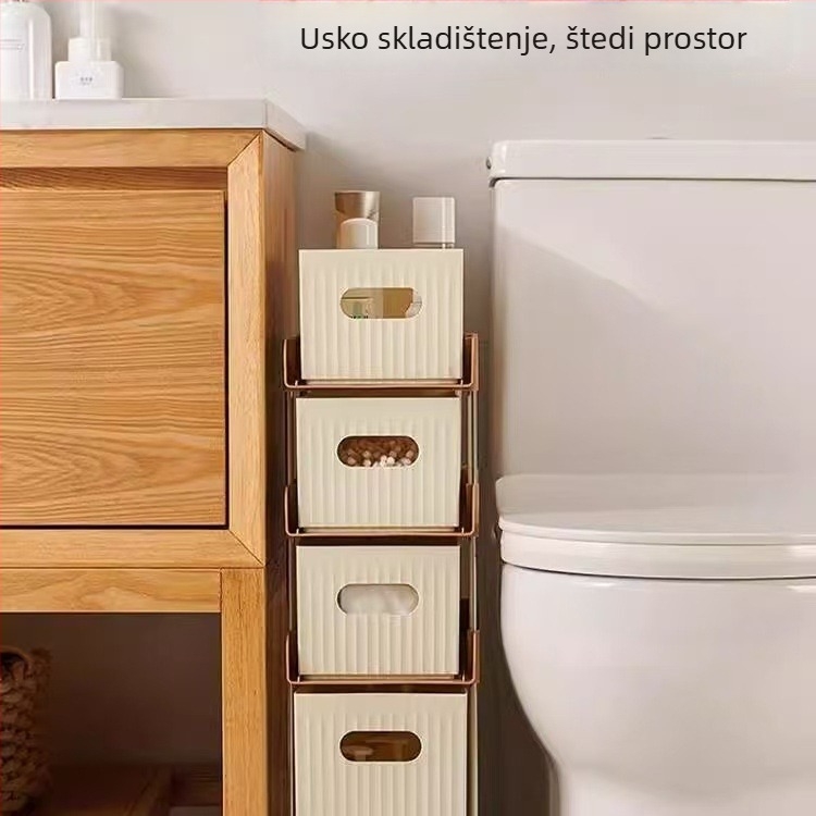 Regal ispod stola s četiri razine, mobilni nosač za knjige i stolni organizator za sobu