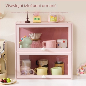 Ormar za skladištenje i izlaganje lutkarskih figurica s blind-box kutijama, prozirni akril, drveni okvir, otporan na prašinu