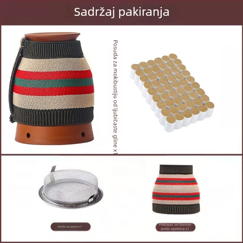 Dvostruki sloj ljubičaste gline moxibustionski lonac, keramički lonac
