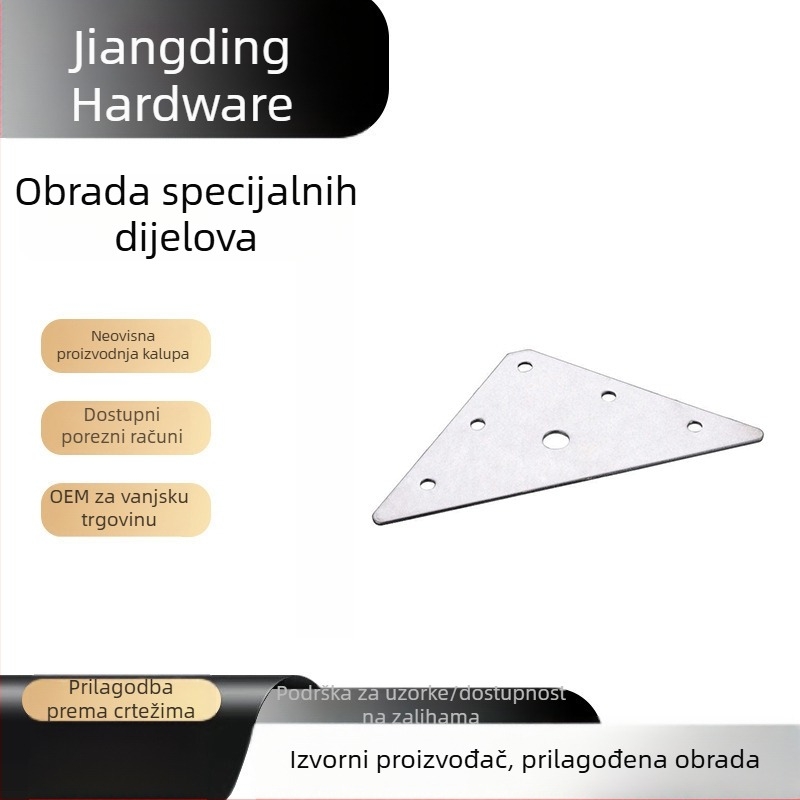 Trokutni spojni komad od nehrđajućeg čelika za učvršćivanje namještaja