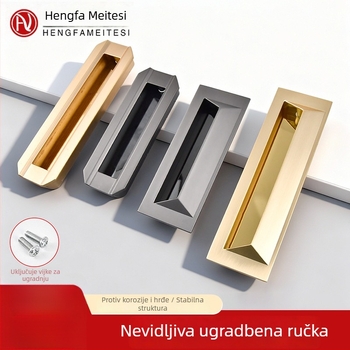 Ugrađena skrivena ručka za ormane, klizna vrata i ladice
