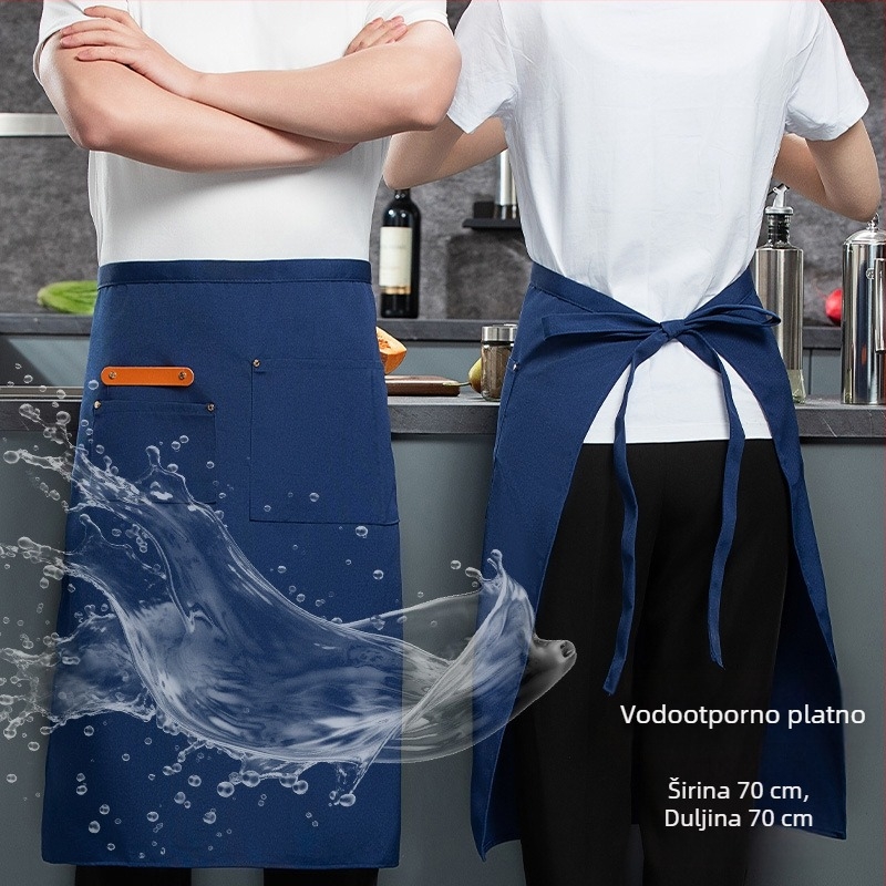 Vodootporni kuhinjski fartuh za restorane, dišući platneni fartuh s prilagođenim logotipom