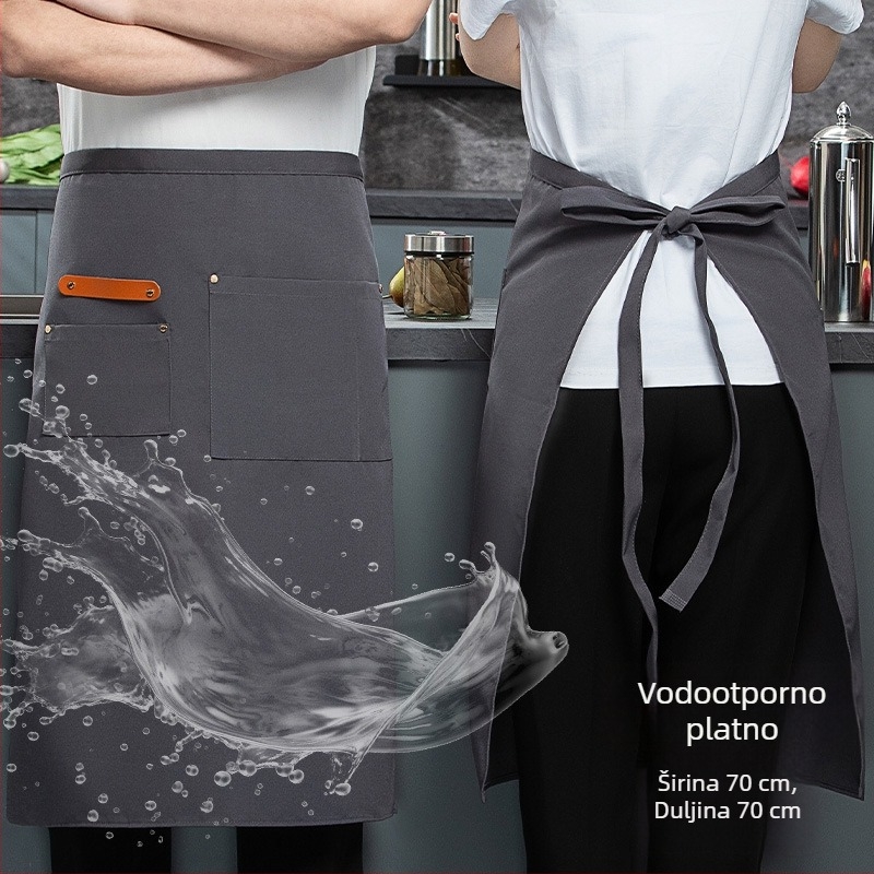 Vodootporni kuhinjski fartuh za restorane, dišući platneni fartuh s prilagođenim logotipom