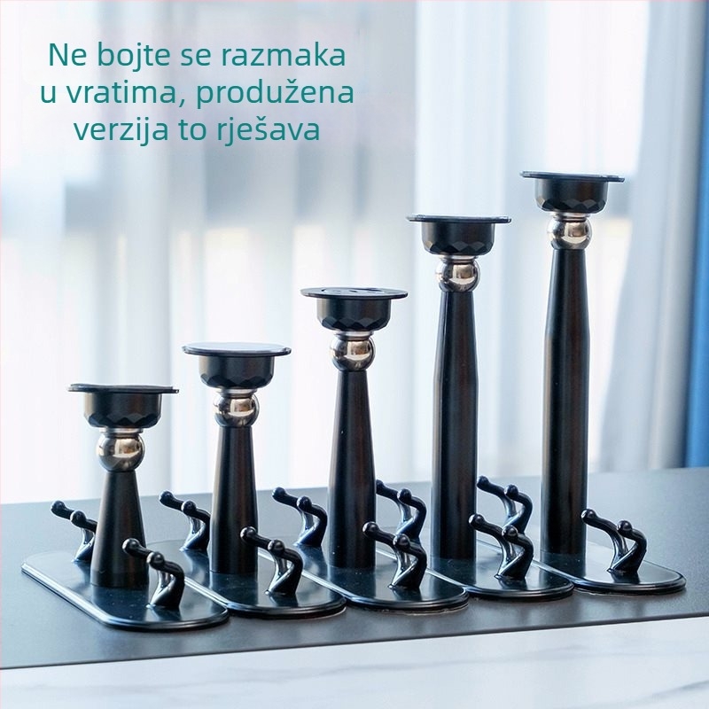 Magnetni stopper za vrata bez bušenja, za kupaonicu, snažan magnet, s pričvršćivanjem na pod i nevidljivim držačem