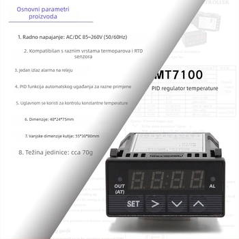 XMT7100 Crveni inteligentni PID temperatni regulator, industrijske klase