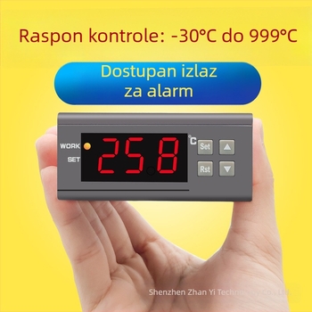 ZY-9010G industrijski digitalni regulator temperature s K-tip termoparom, alarm za visoku temperaturu i regulacija temperature, ugrađena instalacija