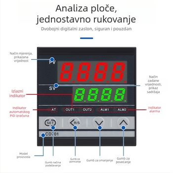 Inteligentni digitalni termostat s više ulaza, PID regulator temperature CD101402701, prilagodljivi regulator temperature