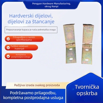 Ojačani 90° kutni spoj, L-oblik šarka za ormariće i garderobu, fiksni željezni nosač