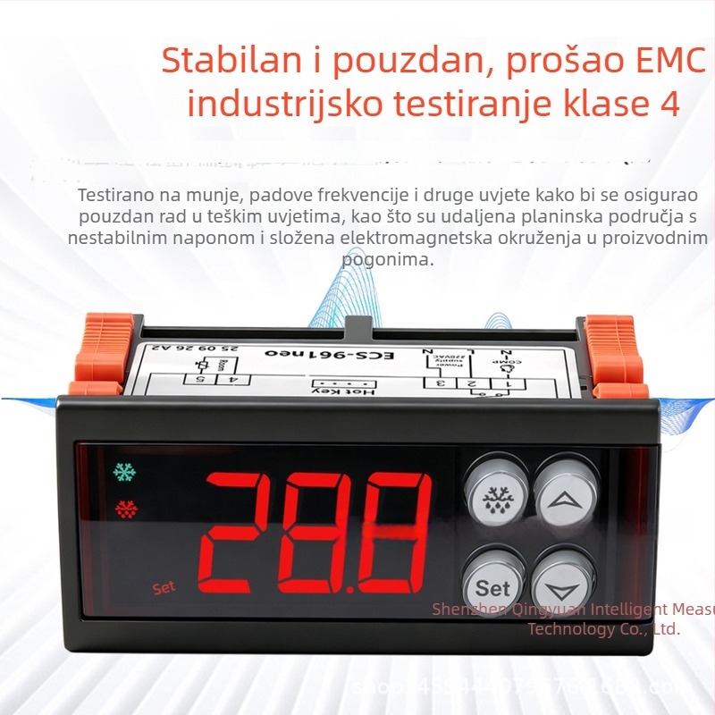 Digitalni regulator temperature s LCD zaslonom za skladištenje i rashladne prostore, visoko precizan pametni termostat za poljoprivredne primjene, odmrzavanje i hlađenje
