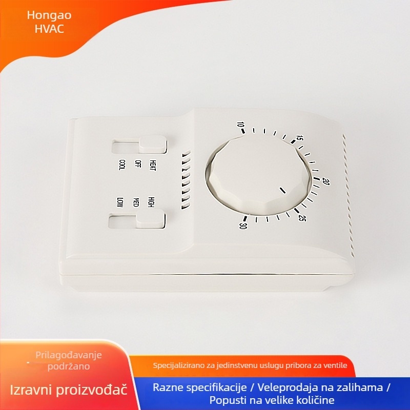 Mehanički termostat s okretnim gumom za električno grijanje i hlađenje, regulator temperature