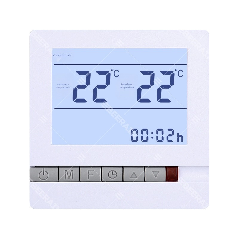 Inteligentni LCD termostat – regulator temperature za grijanje podova i vodeno grijanje
