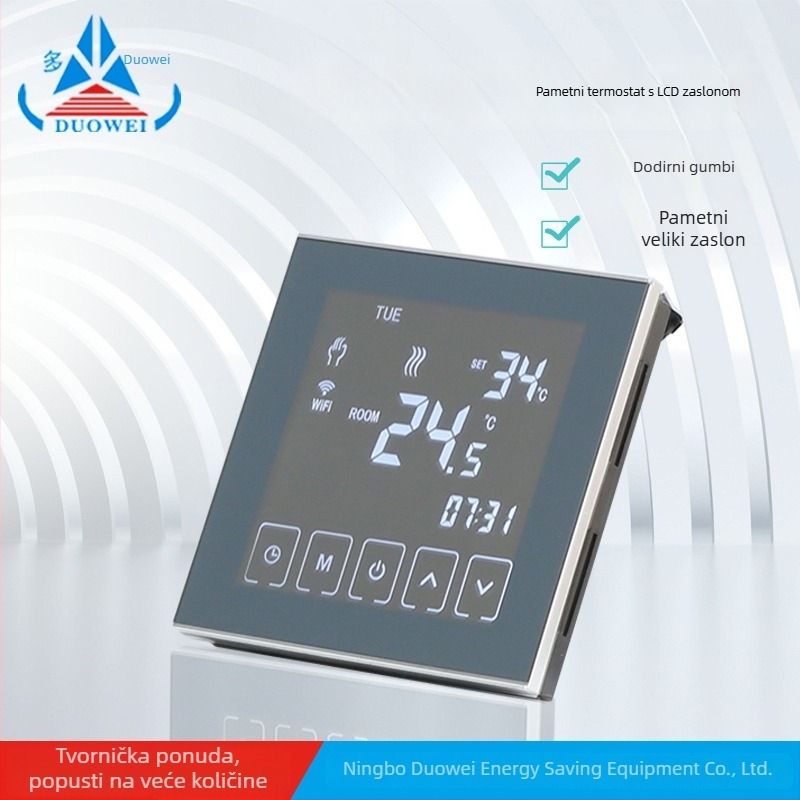 LCD dodirni termostat za visokoučinkovito hidronsko grijanje – ploča za upravljanje temperaturom