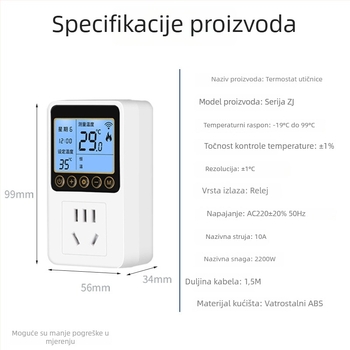 Daljinski WiFi regulator temperatura – pametni termostat sa utičnicom