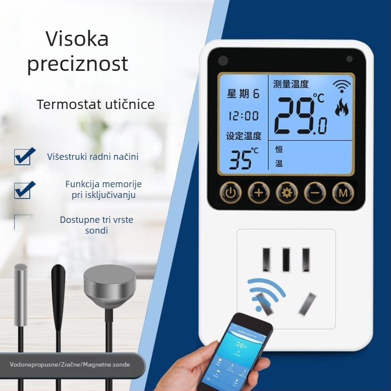 Daljinski WiFi regulator temperatura – pametni termostat sa utičnicom