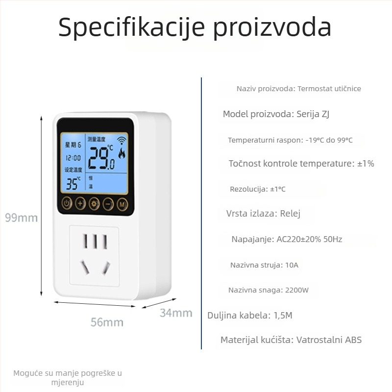 Daljinski WiFi regulator temperatura – pametni termostat sa utičnicom