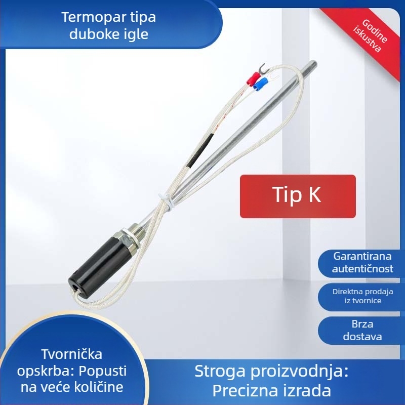Prilagođeni K-tip termopar, nehrđajući čelik, vodootporna Pt100 sonda, senzor temperature za pećnice
