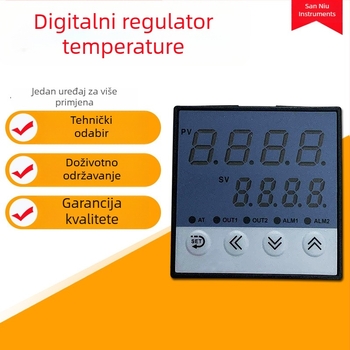 Digitalni regulator temperature s inteligentnim zaslonom, elektronički termostat, podesiva temperatura, 220V