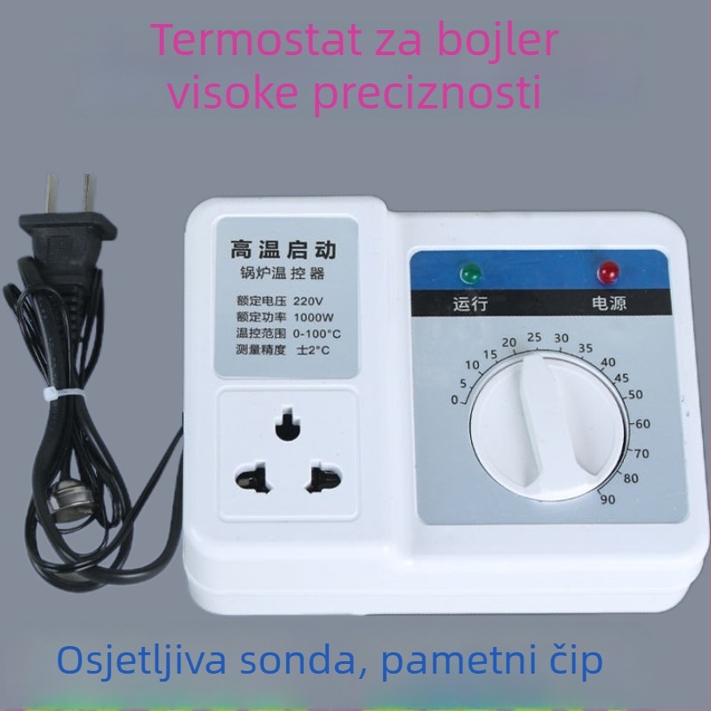 Kotlovski termostat s mehaničkim gumbom, utičnica za vodnu pumpu, regulator temperature za grijanje podom, konstantna temperatura