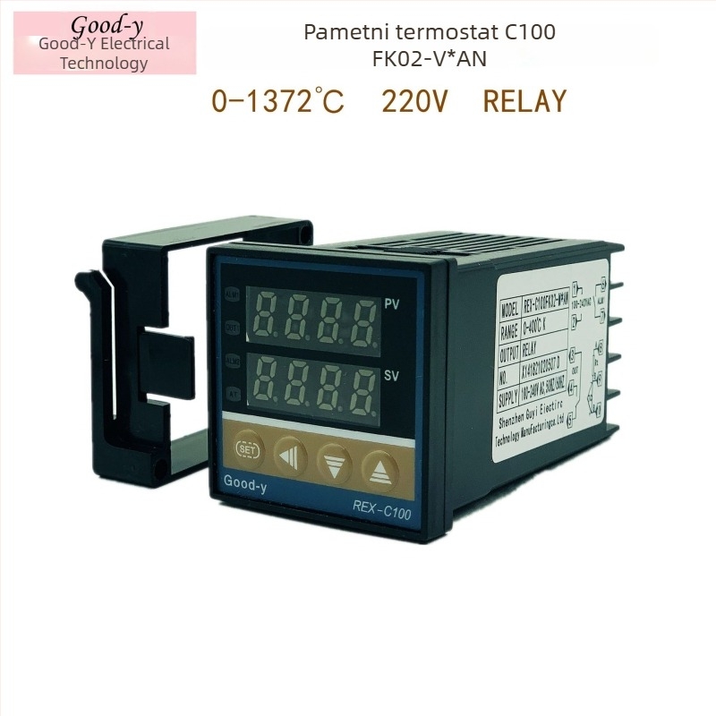 Good-i termostat Rex-C100 s relejem i temperaturnim senzorom, duljina 1 m, M6 vijak, podesiva temperatura