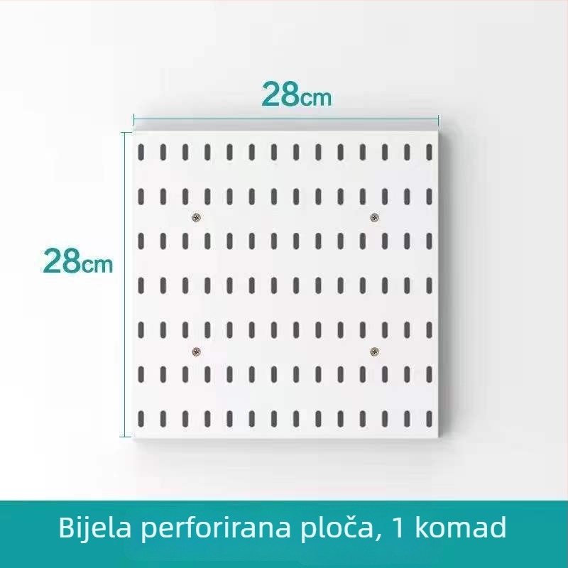 Perforirana ploča za zid bez bušenja – organizator s policama i kukama za dormitor i kuhinju