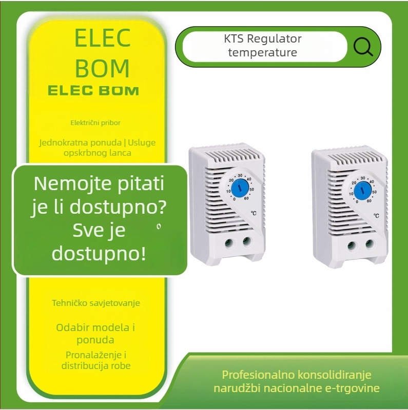 Prekidač za regulaciju temperature za grijanje i hlađenje, ventilator s termostatom KTS, podesivi regulator temperature