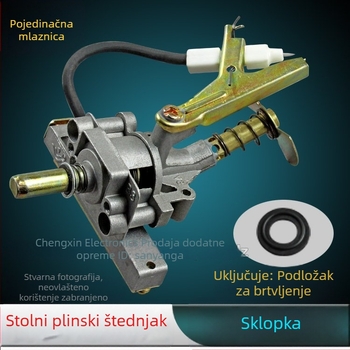 Sklop uključenja plinske ploče s paljenjem, plinski paljenik, tijelo ventila LPG i dodaci za stolne plinske ploče