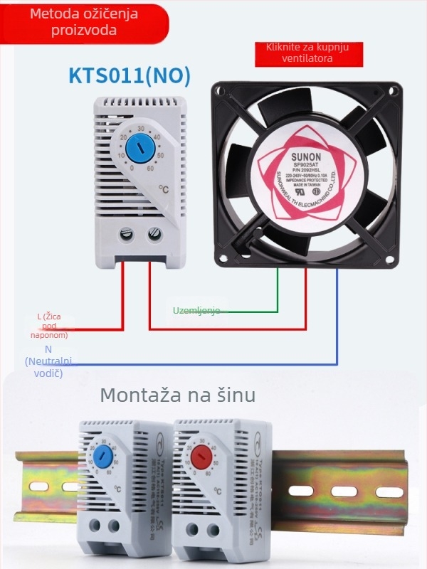 Podesivi mehanički termostat KTS011/KTO011 – regulator temperature za grijanje i hlađenje, sprječavanje kondenzacije i smrzavanja
