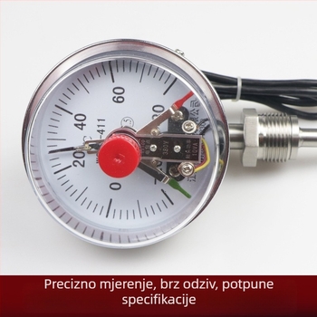 Električni kontaktni bimetalni termometar WSSX-401/411/481, industrijski termometar za cijevi kotla, 500°C
