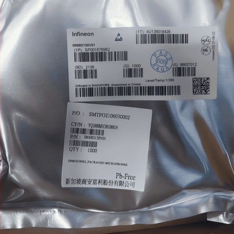 IM69D130V01XTSA1 digitalni mikrofon, IM69D130V01 zvučni senzor, LGA-5