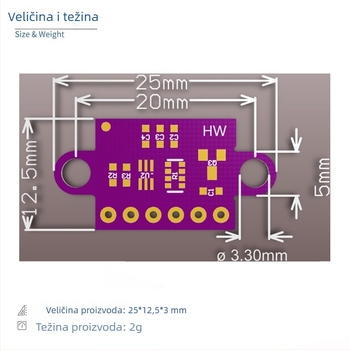 VL53L0X ToF laserski senzor udaljenosti modul s serijskim i PWM izlazom