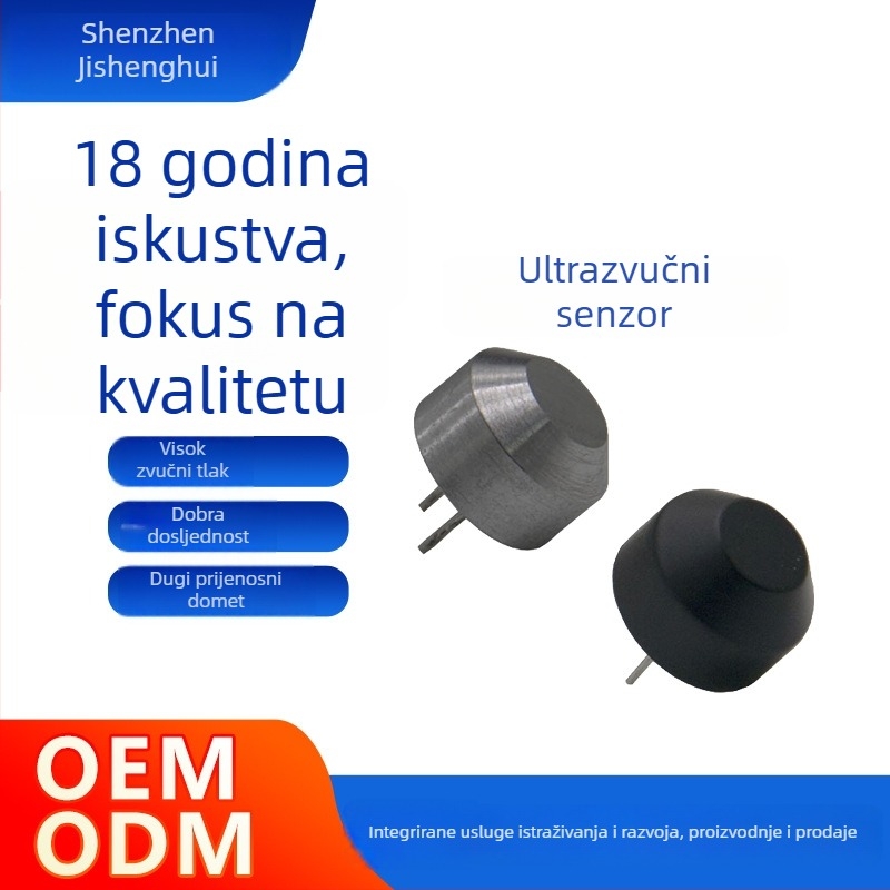 Vodootporni ultrazvučni senzor za mjerenje brzine vjetra i udaljenosti, 16 mm integrirani transceiver i ultrazvučna sonda, 25K/33K/40K