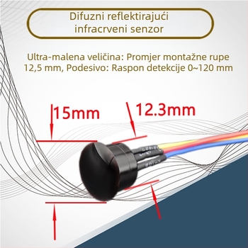 Laserski infracrveni modul za mjerenje udaljenosti, 0–10 cm, kompaktne veličine