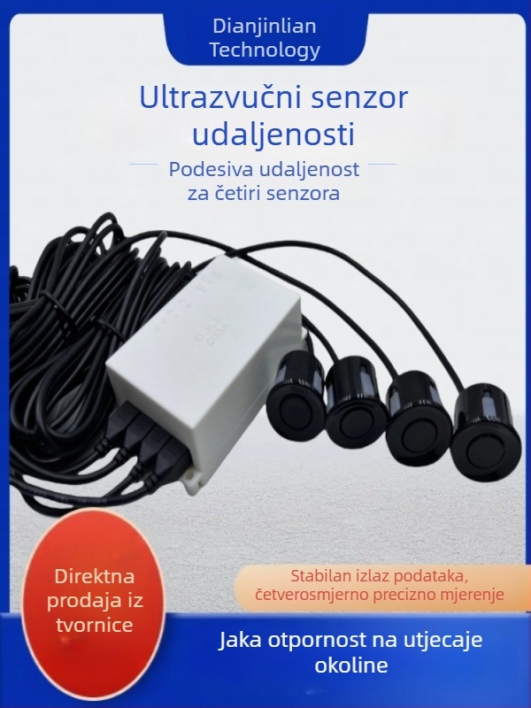 Ultrazvučni senzor udaljenosti s prilagodljivim dometom, modul stražnjeg radara, senzori za izbjegavanje prepreka od jednog do četiri
