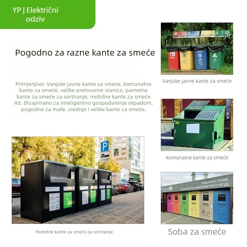 Ultrazvučni senzor za mjerenje udaljenosti s modulom praćenja prepunjenosti otpada, visoka preciznost, niska potrošnja energije