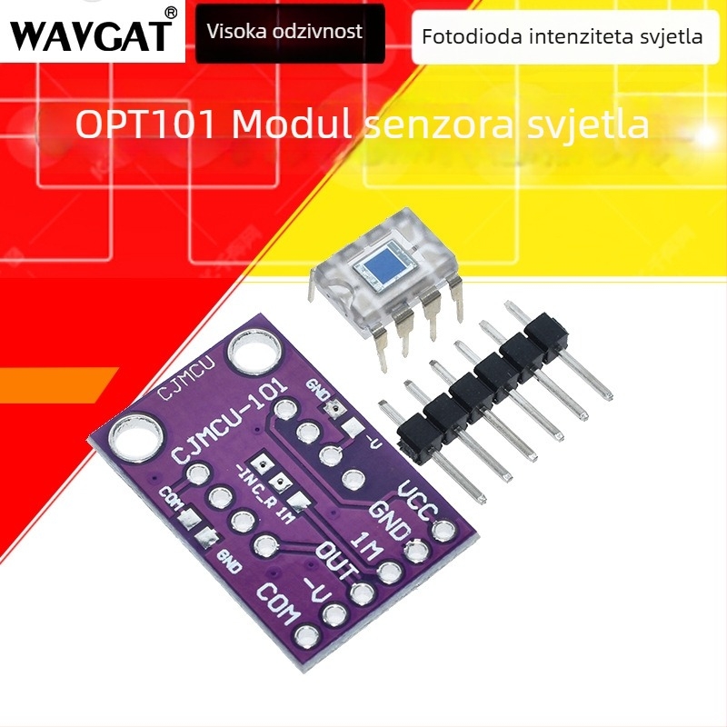 OPT101 analogni senzor svjetla - modul za intenzitet svjetla s monolitnom fotodiodom