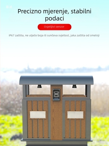 Ultrazvučni modul mjerenja udaljenosti za nadzor prepunih kontejnera za otpad po sortiranju i alarm; radar razine materijala.