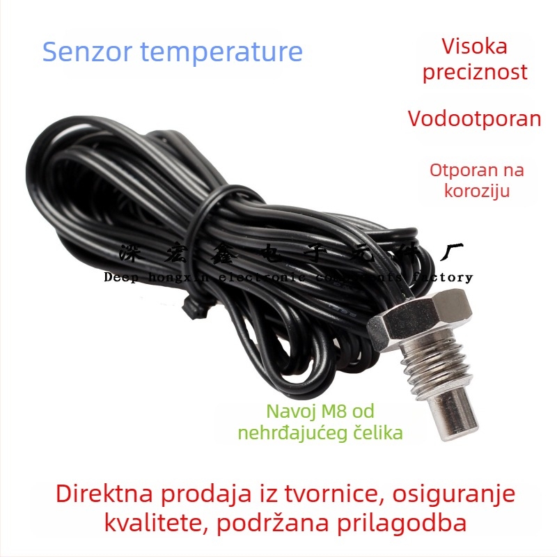 Hongxin NRS Senzor temperature NTC-10K3435, nehrđajući čelik, M8 navoj, visoka preciznost