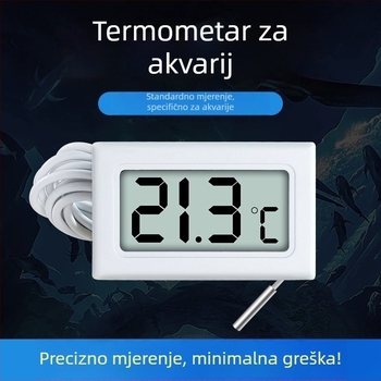 Digitalni termometar s sondom za mjerenje temperature vode u akvariju, visoka preciznost, unutarnja upotreba.
