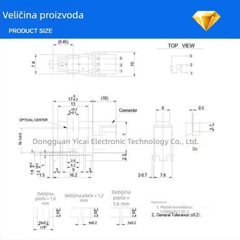 cloudupper SIT516 modul fotoelektričnog prekidača tip prolaz, senzor s utorom