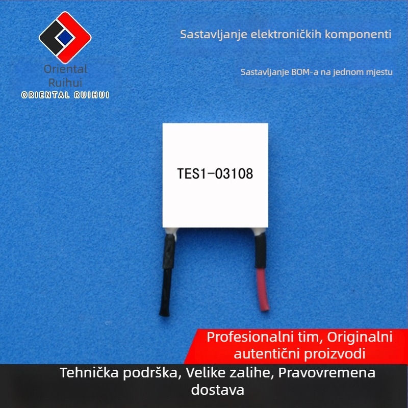 TES1-12706 termoelektrični hladni čip, 25×25 mm, 15 V, 6 A, za hlađenje mobilnih uređaja