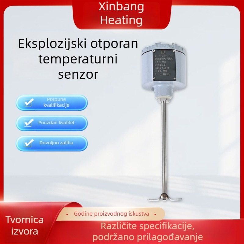 Senzor temperature otporan na eksplozije za industrijske cjevovode, SMD ugradnja, mjerenje temperatura vode u cijevima, senzor grijanja protiv smrzavanja