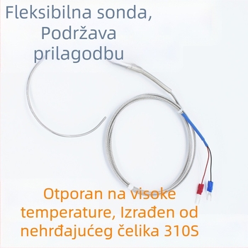 Oklopni termopar tipa K sonda – senzor temperature, otporan na visoke temperature, visoka preciznost